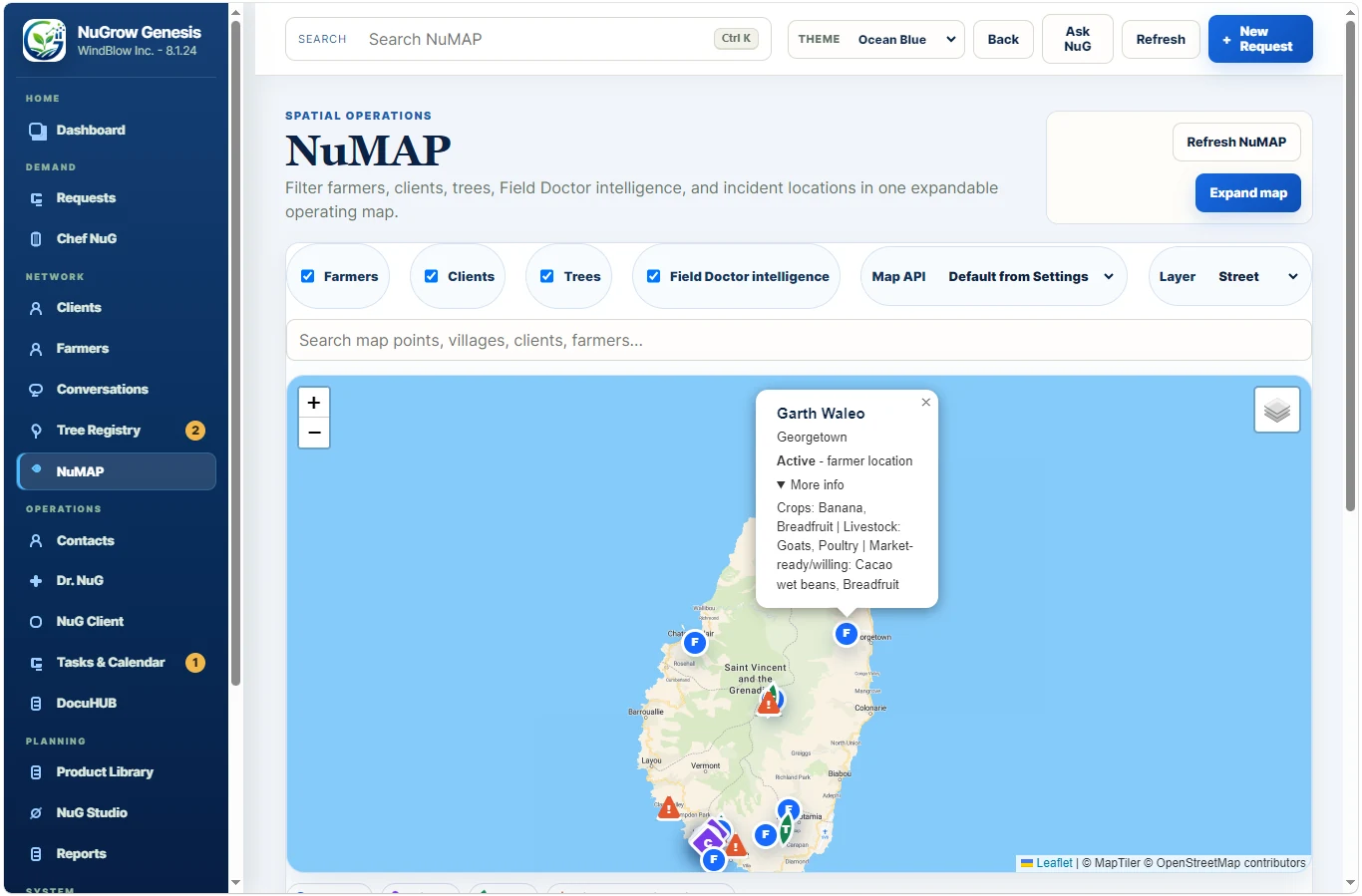 NuMAP spatial operations interface